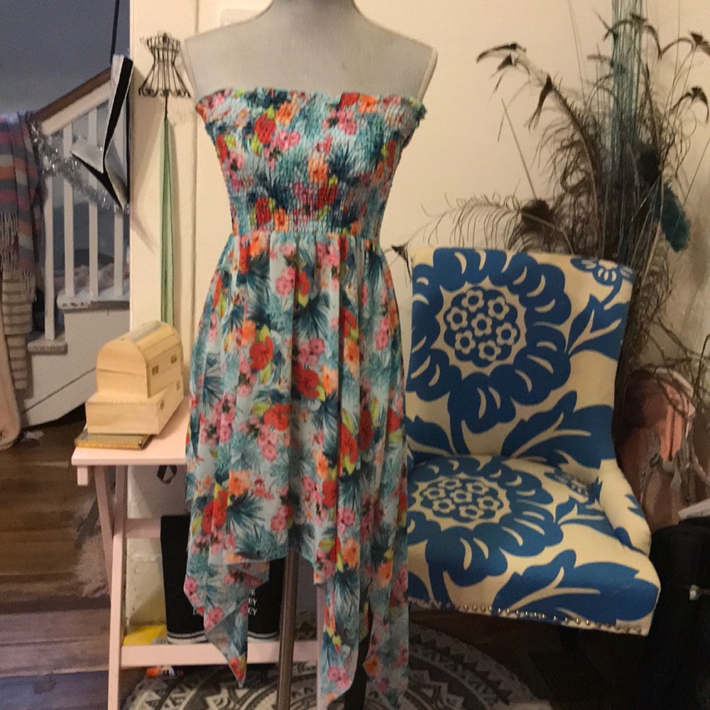 BLEU/RODBEAUTTIE tube handkerchief dress. BNWT.